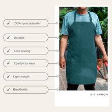 Charger l&#39;image dans la galerie, Gala Houseware Kitchen Bib Apron - Turquoise, Chef Apron with Long Tie, for Adult Men and Women
