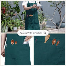 Charger l&#39;image dans la galerie, Gala Houseware Kitchen Bib Apron - Turquoise, Chef Apron with Long Tie, for Adult Men and Women
