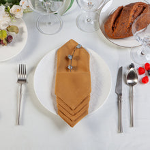 Charger l&#39;image dans la galerie, Gala Houseware Spun Polyester Dinner Napkins 18 x 18 inch - Bronze 12 Pack Solid Washable Cloth Napkins - Ideal for Events, Wedding, Party, Commercial and Home Use.
