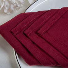 Charger l&#39;image dans la galerie, Gala Houseware Spun Polyester Dinner Napkins 18 x 18 inch - Burgundy 12 Pack Solid Washable Cloth Napkins - Ideal for Events, Wedding, Party, Commercial and Home Use.
