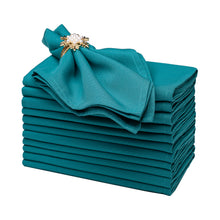 Charger l&#39;image dans la galerie, Gala Houseware Spun Polyester Dinner Napkins 18 x 18 inch - Turquoise 12 Pack Solid Washable Cloth Napkins - Ideal for Events, Wedding, Party, Commercial and Home Use.
