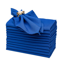 Charger l&#39;image dans la galerie, Gala Houseware Spun Polyester Dinner Napkins 18 x 18 inch - Royal Blue 12 Pack Solid Washable Cloth Napkins - Ideal for Events, Wedding, Party, Commercial and Home Use.
