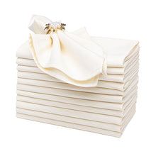 Charger l&#39;image dans la galerie, Gala Houseware Spun Polyester Dinner Napkins 18 x 18 inch - Ivory 12 Pack Solid Washable Cloth Napkins - Ideal for Events, Wedding, Party, Commercial and Home Use.
