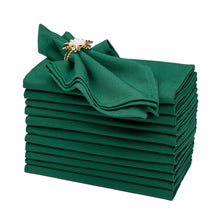 Charger l&#39;image dans la galerie, Gala Houseware Spun Polyester Dinner Napkins 18 x 18 inch - Forest Green 12 Pack Solid Washable Cloth Napkins - Ideal for Events, Wedding, Party, Commercial and Home Use.
