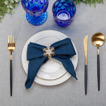 Load image into Gallery viewer, Gala Houseware Spun Polyester Dinner Napkins 18 x 18 inch - Navy Blue 12 Pack Solid Washable Cloth Napkins - Ideal for Events, Wedding, Party, Commercial and Home Use.
