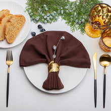 Charger l&#39;image dans la galerie, Gala Houseware Spun Polyester Dinner Napkins 18 x 18 inch - Chocolate 12 Pack Solid Washable Cloth Napkins - Ideal for Events, Wedding, Party, Commercial and Home Use.
