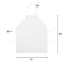 Charger l&#39;image dans la galerie, White Kitchen Bib Aprons (30&quot; x 34&quot;), 12 Pack Professional Spun Polyester Aprons for Cooking, Drawing, BBQ
