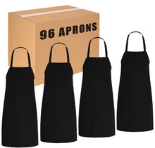 Charger l&#39;image dans la galerie, Gala Houseware 96 x Kitchen Chef Bib Aprons Case Pack - Black
