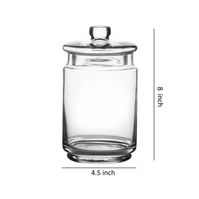 Bathroom Vanity Apothecary Jars, Set of 3 Glass Storage Organizer Canister