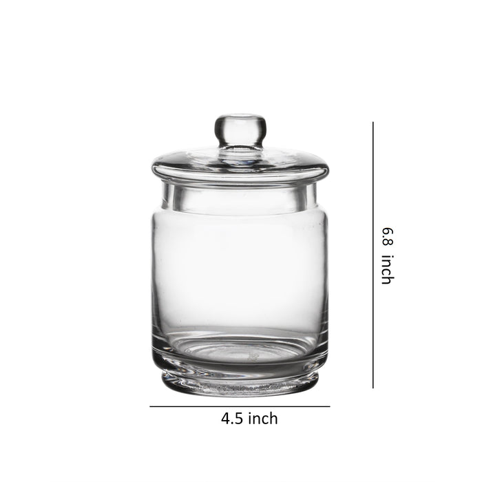 Bathroom Vanity Apothecary Jars, Set of 3 Glass Storage Organizer Canister