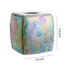 Charger l&#39;image dans la galerie, Mosaic Glass Tissue Holder Decorative Tissue Cover Square Box (Multi)
