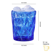 Charger l&#39;image dans la galerie, Blue Colored Water Glasses, Glass Tumblers Set of 6 Drinking Glasses
