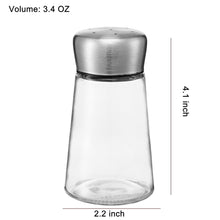 Charger l&#39;image dans la galerie, Glass Salt and Pepper Shakers Set of 6 (Each: 3.4 oz)
