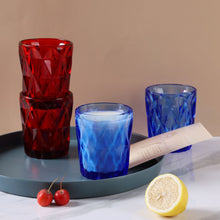 Charger l&#39;image dans la galerie, Blue Colored Water Glasses, Glass Tumblers Set of 6 Drinking Glasses
