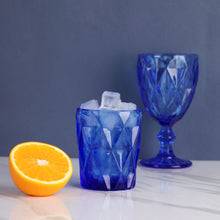 Charger l&#39;image dans la galerie, Blue Colored Water Glasses, Glass Tumblers Set of 6 Drinking Glasses
