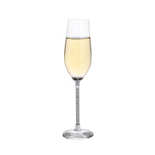 Load image into Gallery viewer, Lead Free 8 Ounce Champagne Glasses, Set of 2 Champagne Flutes with Long Crystal Diamond Stem
