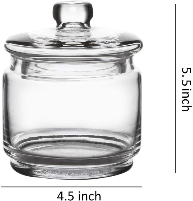 Bathroom Vanity Apothecary Jars, Set of 3 Glass Storage Organizer Canister