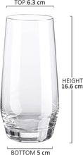 Charger l&#39;image dans la galerie, Gala Houseware Classic Clear Glasses, Set of 6 with 18.5oz Volume, Lead Free, Dishwasher Safe, Perfect for Everyday Use, Dinner Parties, Events, and Businesses
