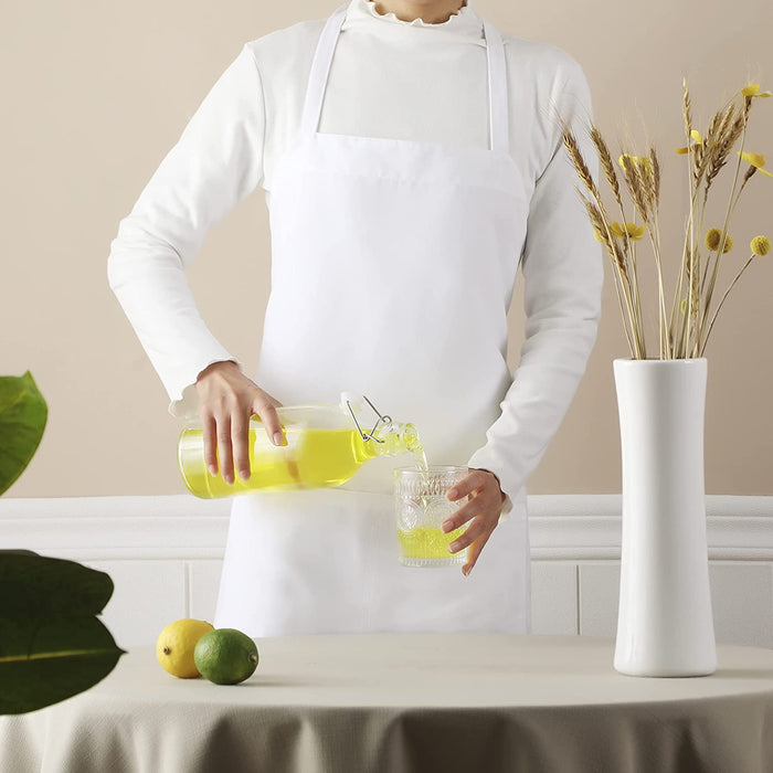 Gala Houseware Kitchen Chef Bib Apron, 2 Bulk Set, 34 inches x 30 inches with Long Tie,