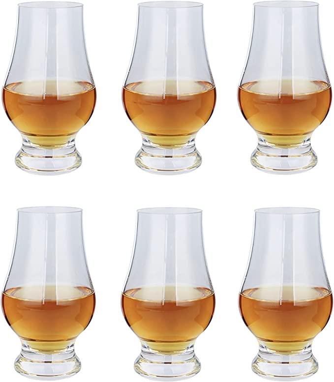 Gala Houseware Clear Whiskey Snifter Glasses, 5.7oz, Set of 6, Shaped for Nosing and Tasting, Perfect Glassware for Stylish Dinner Parties, Events, and Everyday Use