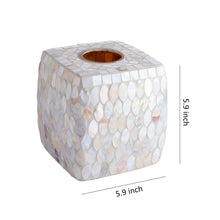 Load image into Gallery viewer, Mosaic Glass Tissue Holder Decorative Tissue Cover Square Box (Shell)
