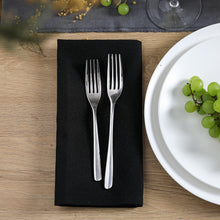 Charger l&#39;image dans la galerie, Spun Polyester Dinner Napkins 20 x 20 inch - Black 12 Pack Solid Washable Cloth Napkins
