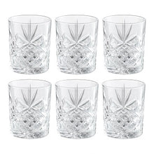 Load image into Gallery viewer, Premium Crystal Whiskey Glasses Old Fashioned Textured Designed Heavy Base, Set of 6 ( 11 Ounce, 6 Pcs )
