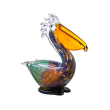 Charger l&#39;image dans la galerie, Art Craft Collectible Handmade Glass Pelican Paperweight (H: 6.7”)
