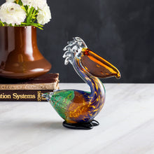 Charger l&#39;image dans la galerie, Art Craft Collectible Handmade Glass Pelican Paperweight (H: 6.7”)
