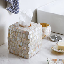 Load image into Gallery viewer, Mosaic Glass Tissue Holder Decorative Tissue Cover Square Box (Shell)
