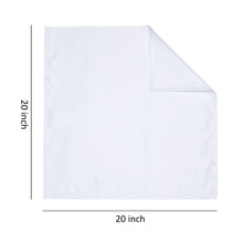 Load image into Gallery viewer, Polyester Dinner Napkins 20 x 20 inch - White 12 Pack Solid Washable Cloth Napkins(White, 20 x 20 inches)
