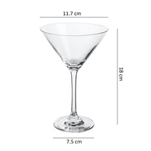 Load image into Gallery viewer, Lead-Free Crystal Martini Glasses with Stem Set of 2 (9 oz)
