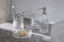 Charger l&#39;image dans la galerie, Gala Houseware Bathroom Accessories Set 4 pcs - Lead Free Ultra-Clarity Glass Soap Dispenser &amp; Toothbrush Holder &amp; Tumbler &amp; Soap Dish
