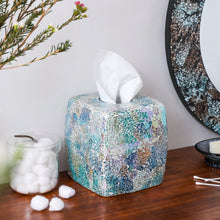 Charger l&#39;image dans la galerie, Mosaic Glass Tissue Holder Decorative Tissue Cover Square Box (Multi)
