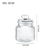 Charger l&#39;image dans la galerie, Old-Fashioned Airtight Clear Glass Storage Canisters, Set of 3 (D: 4.4&quot; x H.: 5.7&quot; / 7.3&quot; / 9.3&quot;)
