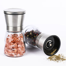 Load image into Gallery viewer, Salt and Pepper Grinders set of 2 with Stainless Steel Stand
