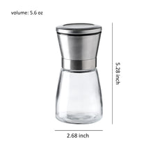 Load image into Gallery viewer, Salt and Pepper Grinders set of 2 with Stainless Steel Stand
