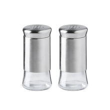 Charger l&#39;image dans la galerie, Salt and Pepper Shakers Set, Premium Glass Bottles with Silver Stainless Steel Shells, Set of 2
