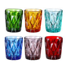 Load image into Gallery viewer, Colored Water Glasses, Glass Tumblers Set of 6 Multi Colors Drinking Glasses
