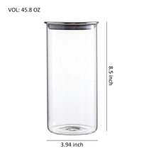 Charger l&#39;image dans la galerie, Airtight Clear Glass Canister Set of 3 Glass Storage Jars with Stainless Steel Lids
