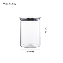 Charger l&#39;image dans la galerie, Airtight Clear Glass Canister Set of 3 Glass Storage Jars with Stainless Steel Lids
