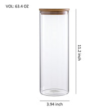 Charger l&#39;image dans la galerie, Food Storage Glass Canister Set, Airtight Coffee Container with Bamboo Lids, Set of 4
