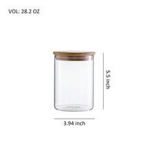 Load image into Gallery viewer, Food Storage Glass Canister Set, Airtight Coffee Container with Bamboo Lids, Set of 4
