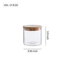 Charger l&#39;image dans la galerie, Food Storage Glass Canister Set, Airtight Coffee Container with Bamboo Lids, Set of 4
