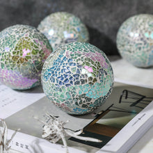 Load image into Gallery viewer, Decorative Mosaic Glass Balls for Bowls, Set of 5  (Dia. 3”, Green-Multi)
