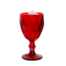 Load image into Gallery viewer, Set of 6 Red Colored Water Glasses Wine Drinking Goblet , 10.8 oz (6 Red)
