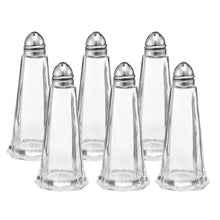 Charger l&#39;image dans la galerie, Clear Glass Tower Style Salt and Pepper Shakers Set of 6 (Each:1.4oz)
