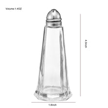 Load image into Gallery viewer, Clear Glass Tower Style Salt and Pepper Shakers Set of 12 (Each:1.4oz)
