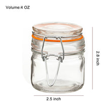 Charger l&#39;image dans la galerie, Glass Jars with Airtight Lids and Leak Proof Rubber Gasket Set of 12 (4.0 oz)
