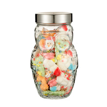 Charger l&#39;image dans la galerie, Elegant Owl Shaped Clear Glass Storage Container with Lid set of 2 (4.92&quot; X 8.9&quot; H)
